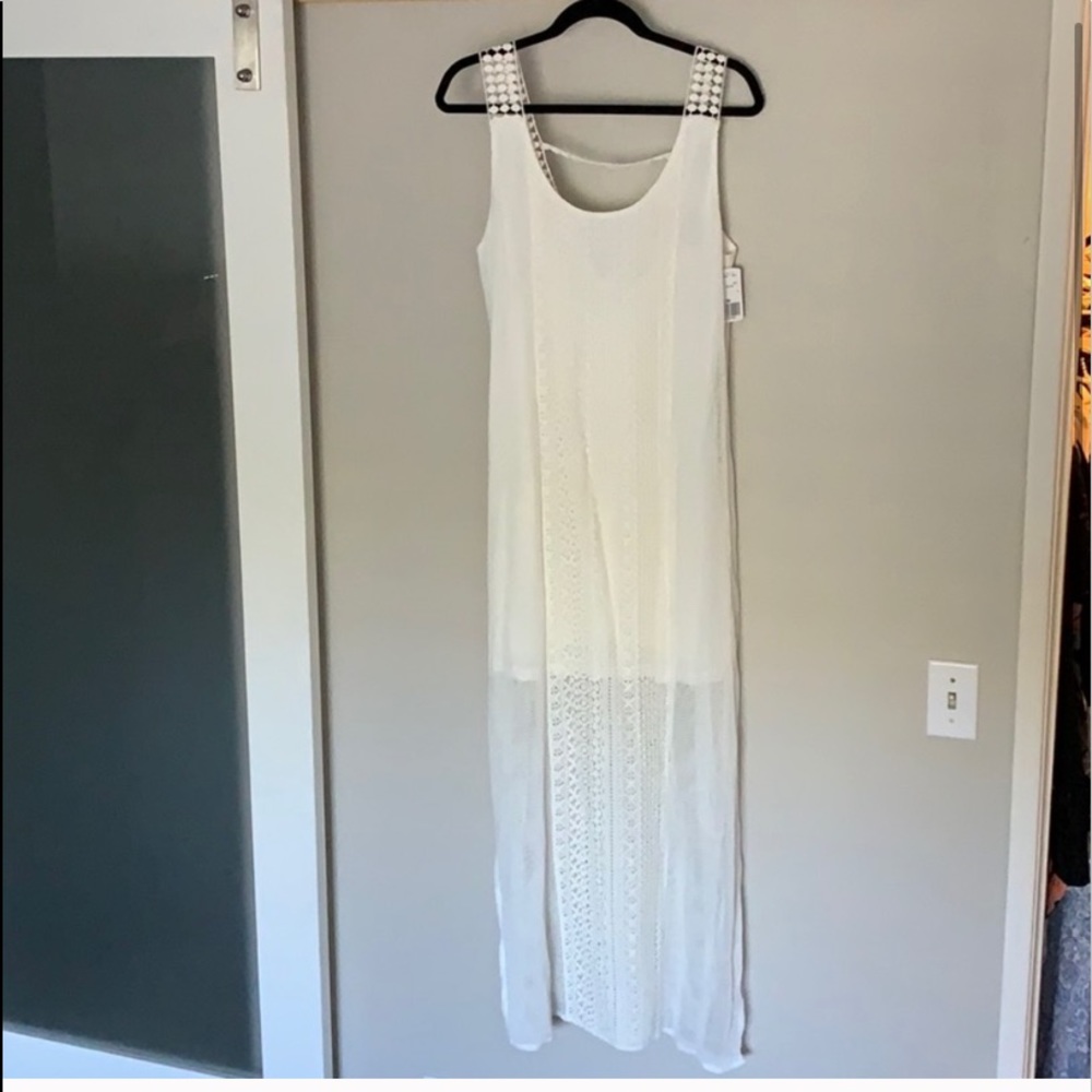 White Crochet Maxi Dress 💍